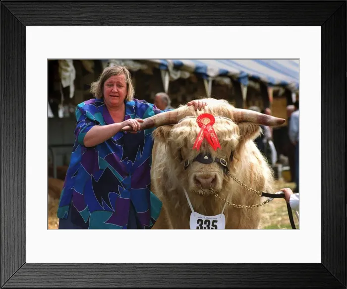 Framed Print : Clarissa Dickson-Wright of TVs Two Fat Ladies at Royal Highland Show Ingliston with Framed Print : Clarissa Dickson-Wright of TVs Two Fat Ladies at Royal Highland Show Ingliston with