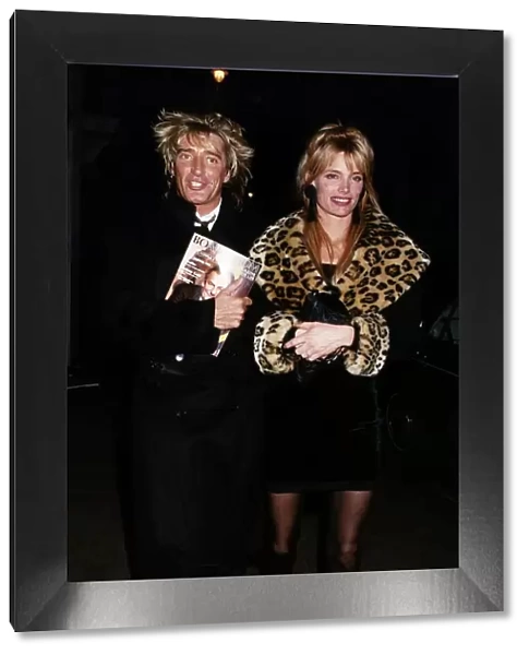 Rod Stewart and Kelly Emberg leave Tramps Nightclub in Piccadilly