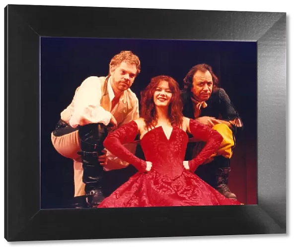 Actors Michael silberry, Josie Lawrence and Robin Nedwell in the Royal Shakespeare