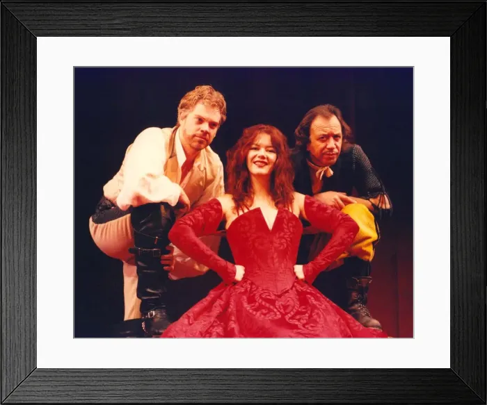 Framed Print : Actors Michael silberry, Josie Lawrence and Robin Nedwell in the Royal Shakespeare Framed Print : Actors Michael silberry, Josie Lawrence and Robin Nedwell in the Royal Shakespeare