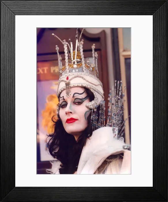 Framed Print : Mary Conlon who pl; ays the witch in the production of The Lion, The Witch Framed Print : Mary Conlon who pl; ays the witch in the production of The Lion, The Witch