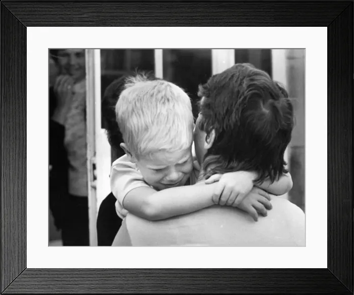 Framed Print : A not very happy first day at school for 5 year old Scott Brannen Framed Print : A not very happy first day at school for 5 year old Scott Brannen