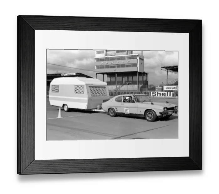 Framed Print : Motorsport: Humour: Unusual. Caravans. International Rally. Silverstone Circuit Framed Print : Motorsport: Humour: Unusual. Caravans. International Rally. Silverstone Circuit