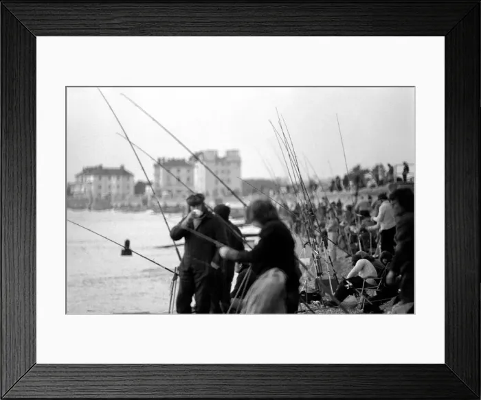 Framed Print : Fishing / Fisherman / Fishermen Sport / Outdoor: 2000 anglers fish from Folkestone Beaches Framed Print : Fishing / Fisherman / Fishermen Sport / Outdoor: 2000 anglers fish from Folkestone Beaches