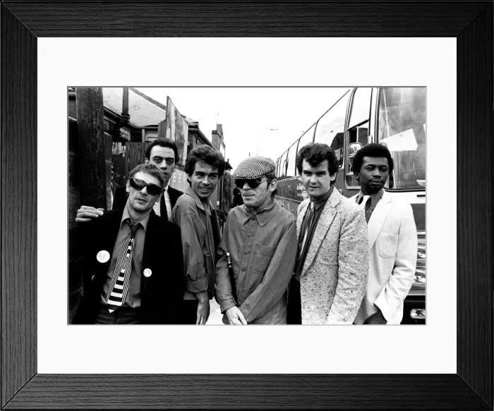 Framed Print : Ian Dury and the Blockheads, on Tyneside in June, 1979 Framed Print : Ian Dury and the Blockheads, on Tyneside in June, 1979
