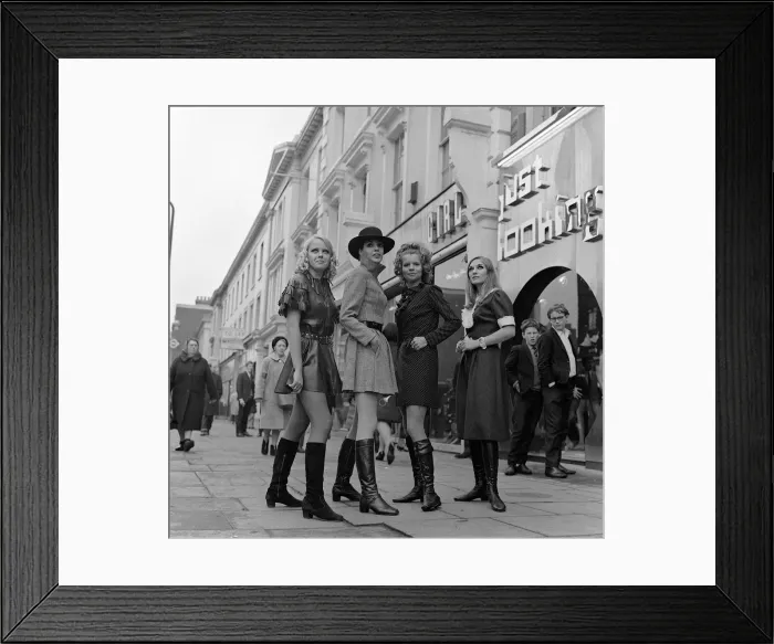 Framed Print : Clothing Fashion November 1967 Opening of a new boutique Just Looking Framed Print : Clothing Fashion November 1967 Opening of a new boutique Just Looking