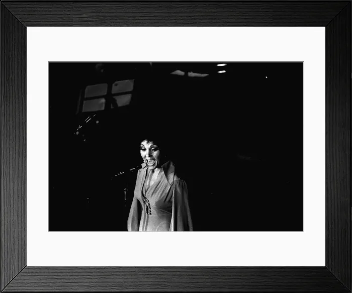 Framed Print : Cleo Laine, who was appearing at the Newcastle Festival in October, 1970