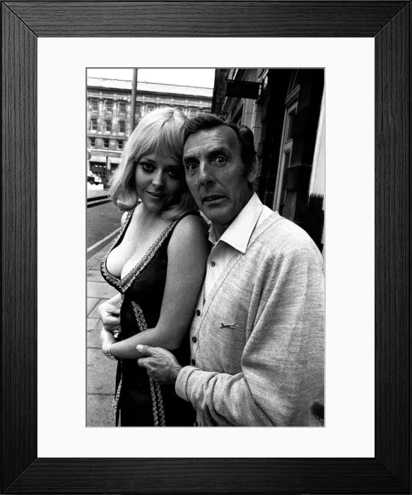 Framed Print : Eric Sykes with Alexandre Dane in Big Bad House at the Theatre Royal July 1971