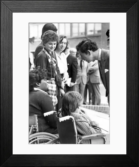 Framed Print : Prince Charles, The Prince of Wales during his visit to the North East 1 July 1981 - Framed Print : Prince Charles, The Prince of Wales during his visit to the North East 1 July 1981 -