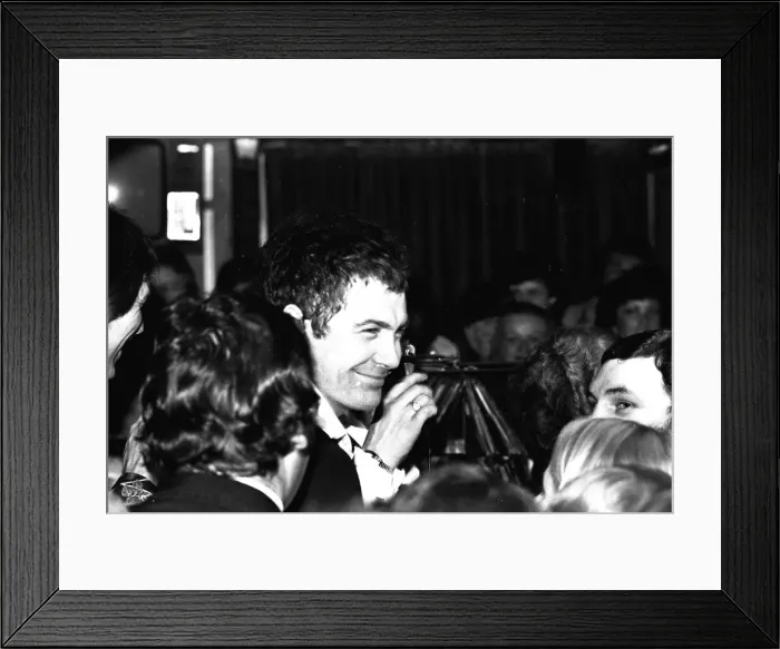 Framed Print : Mr Macho, Lewis Collins visits Newcastle nightclub Tuxedo Junction 09 / 01 / 81 Framed Print : Mr Macho, Lewis Collins visits Newcastle nightclub Tuxedo Junction 09 / 01 / 81