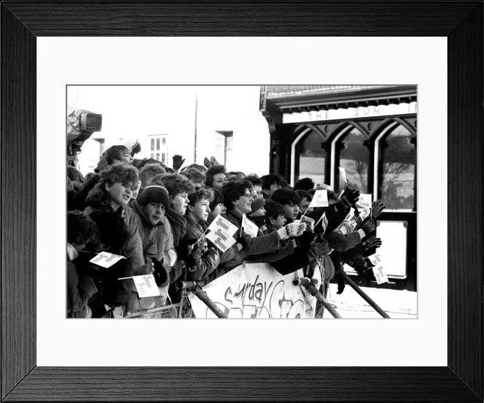 Framed Print : The television programme Saturday Superstore and Keith Chegwin visits Beamish Museum Framed Print : The television programme Saturday Superstore and Keith Chegwin visits Beamish Museum