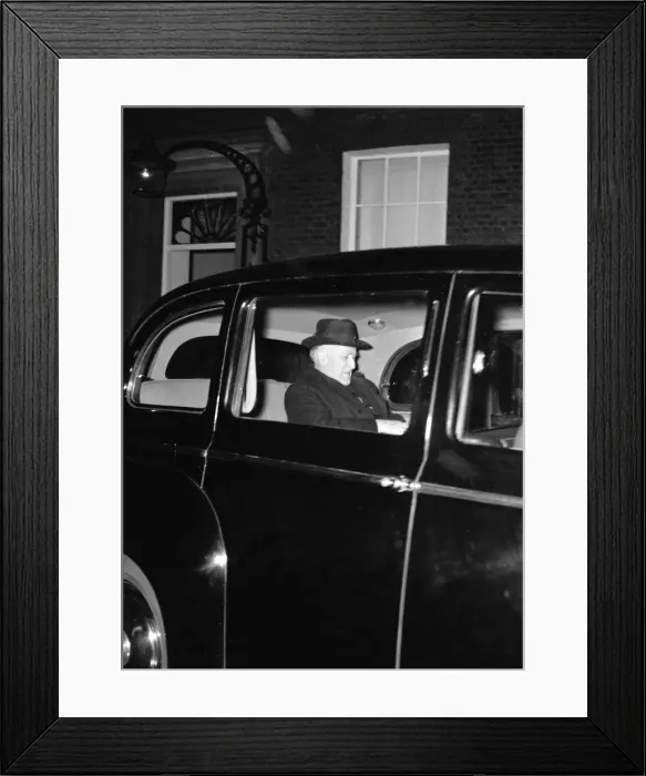 Framed Print : Dr Geoffrey Fisher, Archbishop of Canterbury, arriving at 10 Downing Street to discuss Framed Print : Dr Geoffrey Fisher, Archbishop of Canterbury, arriving at 10 Downing Street to discuss