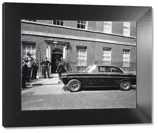 The Ministerial car which was splattered with red paint by Angela Hilary Weight