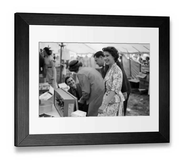 Framed Print : Sales of Royal Works at Abergeldie Castle by the Royal family - Princess Margaret