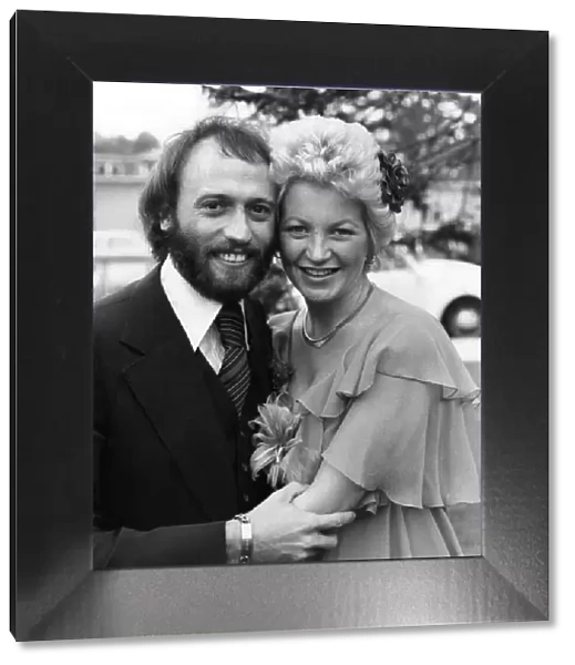 Maurice Gibb of the Bee Gees pop group with his bride Yvonne Spenceley after their