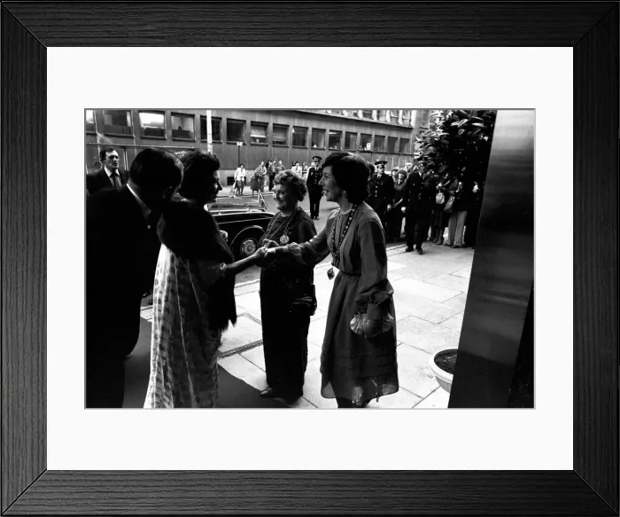 Framed Print : Princess Margaret visits the Tuxedo Junction club in Newcastle, on June 1, 1979 Framed Print : Princess Margaret visits the Tuxedo Junction club in Newcastle, on June 1, 1979