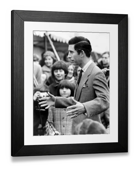 Framed Print : Prince Charles, The Prince of Wales during his visit to the North East 27 November 1979