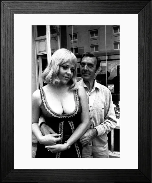 Framed Print : Eric Sykes with Alexandre Dane in Big Bad House at the Theatre Royal July 1971