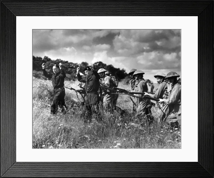 Framed Print : Home Guards are given instructions on how to defeat enemy tanks during training Framed Print : Home Guards are given instructions on how to defeat enemy tanks during training