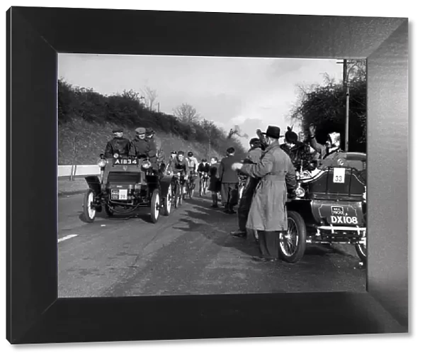 1950 Annual London to Brighton Car Rally. This years entry includes 56 different