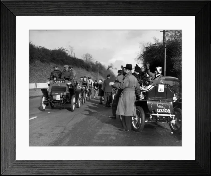 Framed Print : 1950 Annual London to Brighton Car Rally. This years entry includes 56 different Framed Print : 1950 Annual London to Brighton Car Rally. This years entry includes 56 different