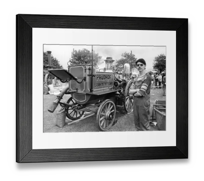 Framed Print : Antique fire engine on display at the Summer Exhibition in 1982 Framed Print : Antique fire engine on display at the Summer Exhibition in 1982