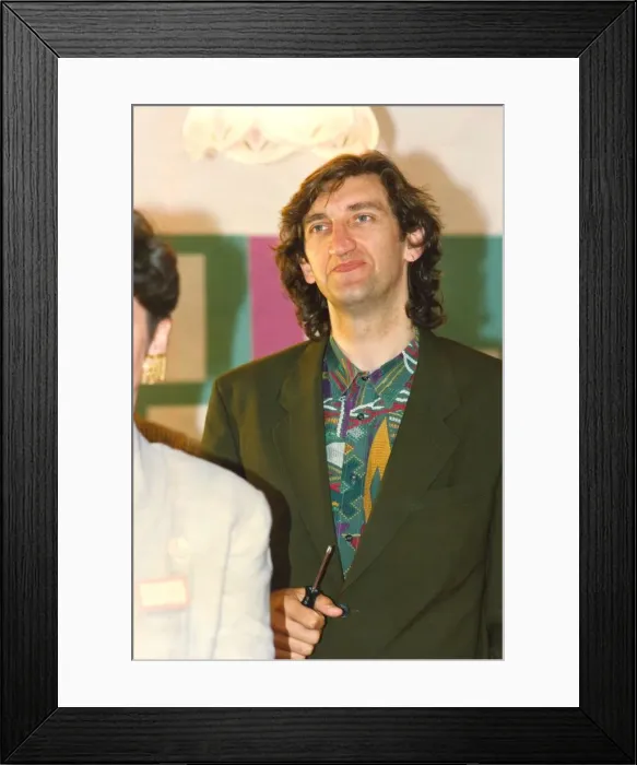 Framed Print : Jimmy Nail was the centre of attraction to the children of Walker as he returned to his Framed Print : Jimmy Nail was the centre of attraction to the children of Walker as he returned to his