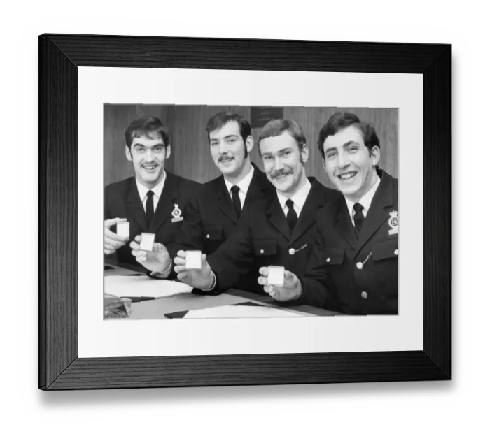 Framed Print : Four smiling Northumberland police officers with their Duke of Edinbrugh Gold Awards Framed Print : Four smiling Northumberland police officers with their Duke of Edinbrugh Gold Awards