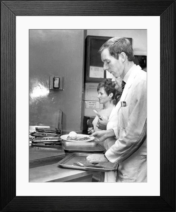 Framed Print : Proctor and Gambles staff in their canteen in 1968 Framed Print : Proctor and Gambles staff in their canteen in 1968