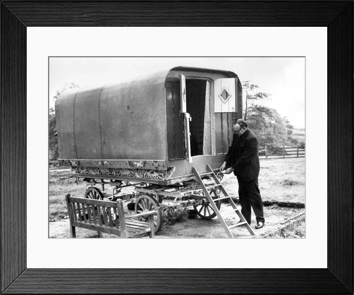 Framed Print : This gypsy caravan was one of the objects on sale at Dacre Castle Framed Print : This gypsy caravan was one of the objects on sale at Dacre Castle