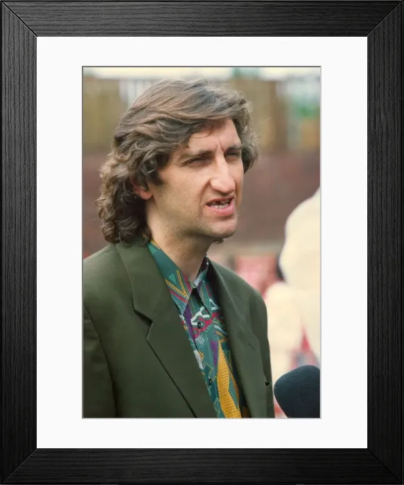 Framed Print : Jimmy Nail was the centre of attraction to the children of Walker as he returned to his Framed Print : Jimmy Nail was the centre of attraction to the children of Walker as he returned to his