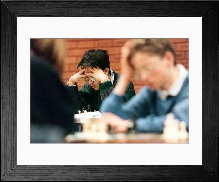 Framed Print : Children playing in a chess compeition in 1996 Framed Print : Children playing in a chess compeition in 1996