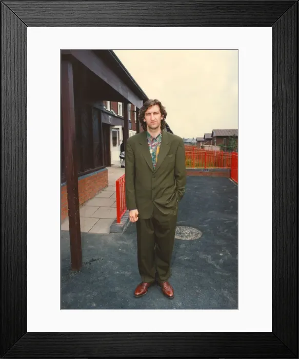 Framed Print : Jimmy Nail was the centre of attraction to the children of Walker as he returned to his