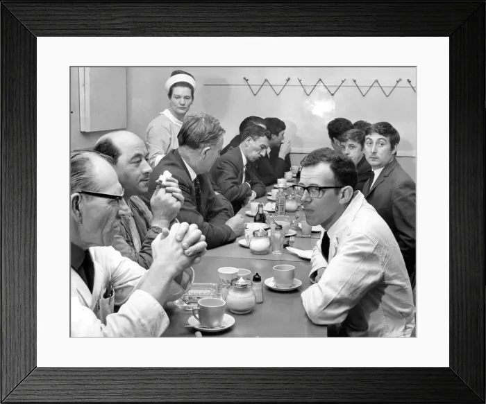 Framed Print : Procter and Gamble staff at their staff canteen in 1968