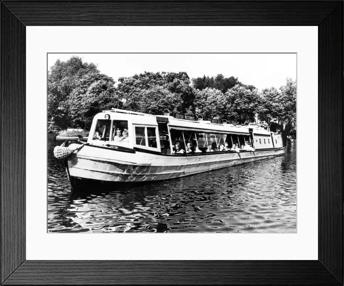 Framed Print : One of British Waterways London Zoo water buses Framed Print : One of British Waterways London Zoo water buses