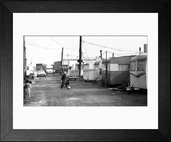Framed Print : The Showmens Guild parked on an illegal site in Washington Framed Print : The Showmens Guild parked on an illegal site in Washington