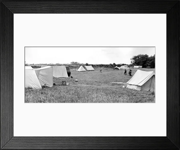 Framed Print : A typical unlicensed camping site in Northumberland in the 1970s Framed Print : A typical unlicensed camping site in Northumberland in the 1970s