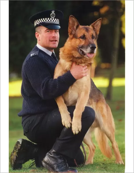 Police Officer Alex Matthewson with police dog Russ, winner of the Northumbria Police Dog