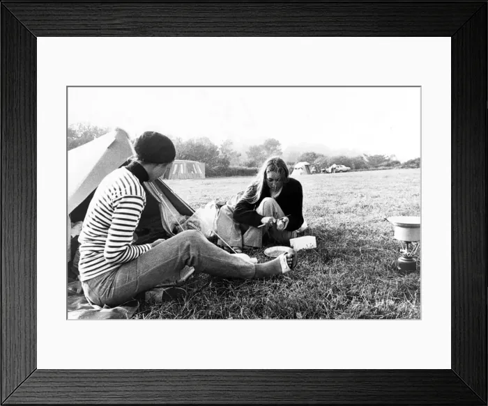 Framed Print : Camping at Cotes Du North France Framed Print : Camping at Cotes Du North France