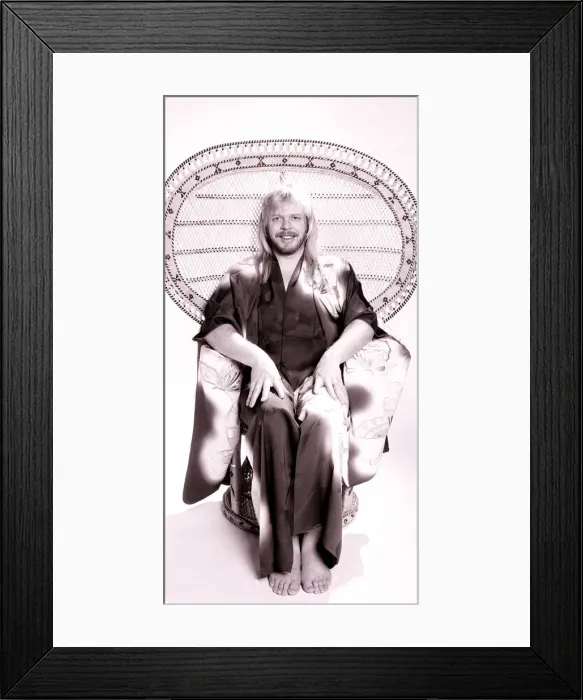 Framed Print : Rick Wakeman keyboard player and former member of the pop group Yes seen here in