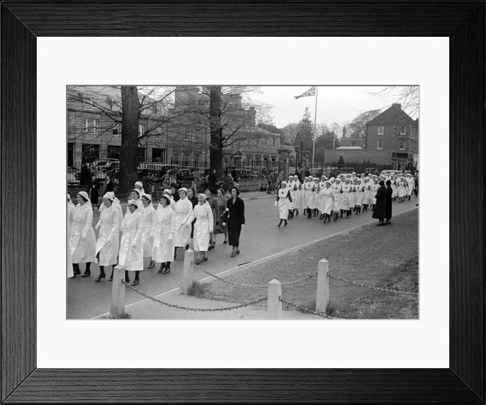 Framed Print : Auxillary nurses marching, Esher April 1939