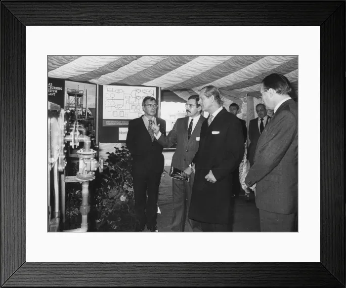 Framed Print : Prince Philip, Duke of Edinburgh, offically opens the Howdon Sewage Station