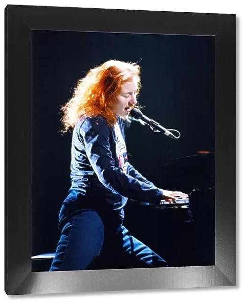 Tori Amos rehearses for her show at the Tyne Theatre in Newcastle