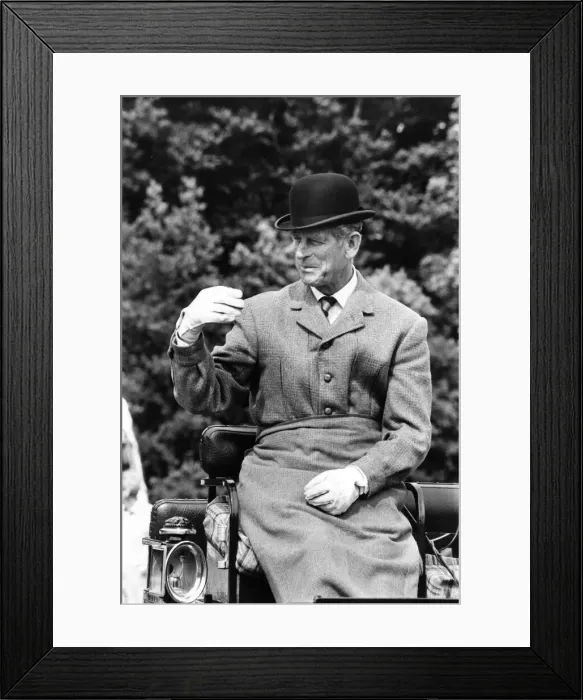 Framed Print : Prince Philip, Duke of Edinburgh, at the Lowther horse driving trails