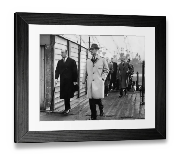 Framed Print : Prince Philip, Duke of Edinburgh, during a visit to Swan Hunter