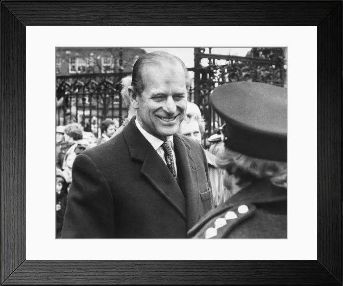 Framed Print : Prince Philip, Duke of Edinburgh, greets the crowd as he leaves Carlisle Cathedral Framed Print : Prince Philip, Duke of Edinburgh, greets the crowd as he leaves Carlisle Cathedral
