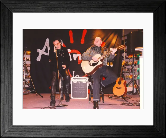 Framed Print : Adam Ant plays to more than 150 fans packed into Our Price, Eldon Square, Newcastle Framed Print : Adam Ant plays to more than 150 fans packed into Our Price, Eldon Square, Newcastle