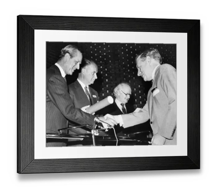 Framed Print : Prince Philip, Duke of Edinburgh, at the Design Awards at Sunderland Civic Centre
