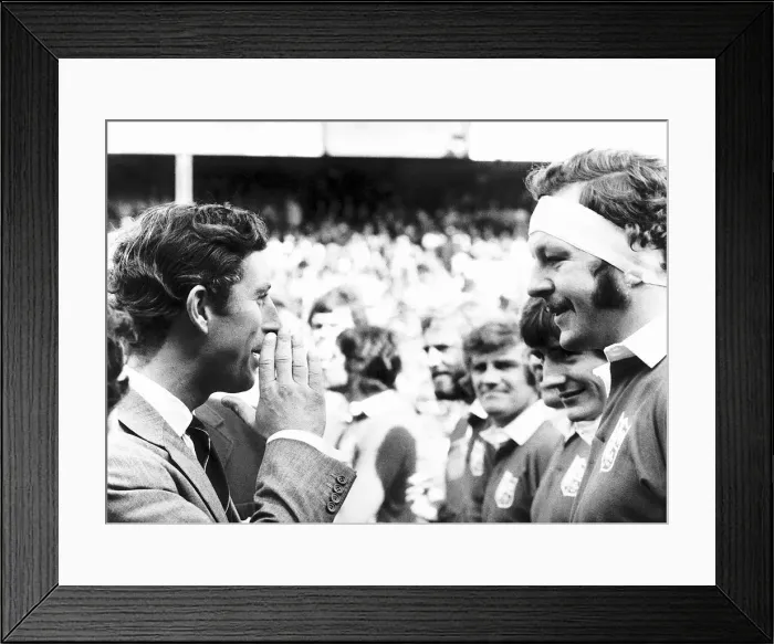 Framed Print : Prince Charles before the jubilee rugby unions match between the british lions Framed Print : Prince Charles before the jubilee rugby unions match between the british lions