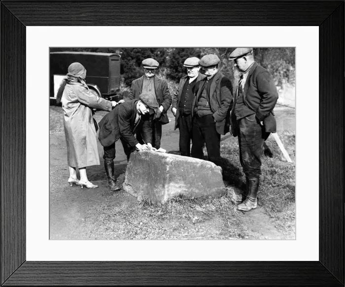 Framed Print : Signing for wages on the old sandstone block, North Hylton Framed Print : Signing for wages on the old sandstone block, North Hylton
